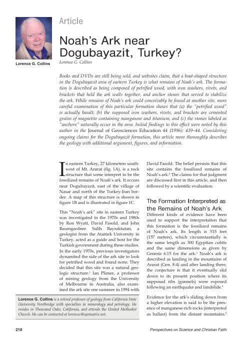 First page of Noah's Ark near Doğubayazıt, Turkey?