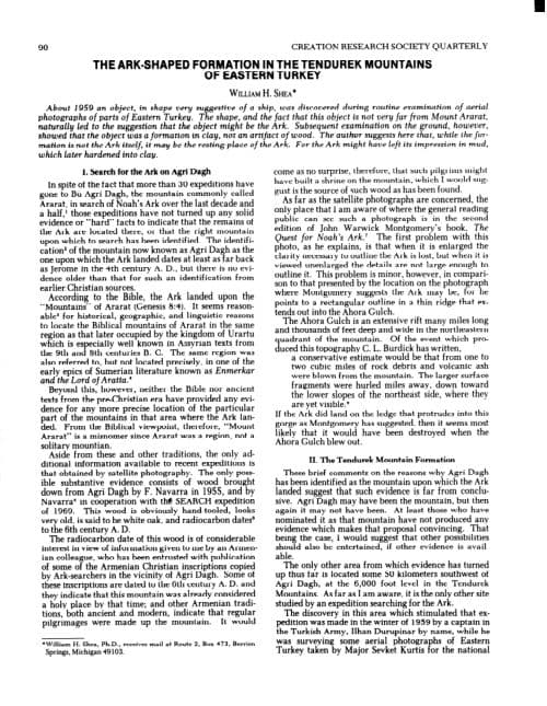 First page of The Ark-shaped Formation in the Tendürek Mountains of Eastern Turkey