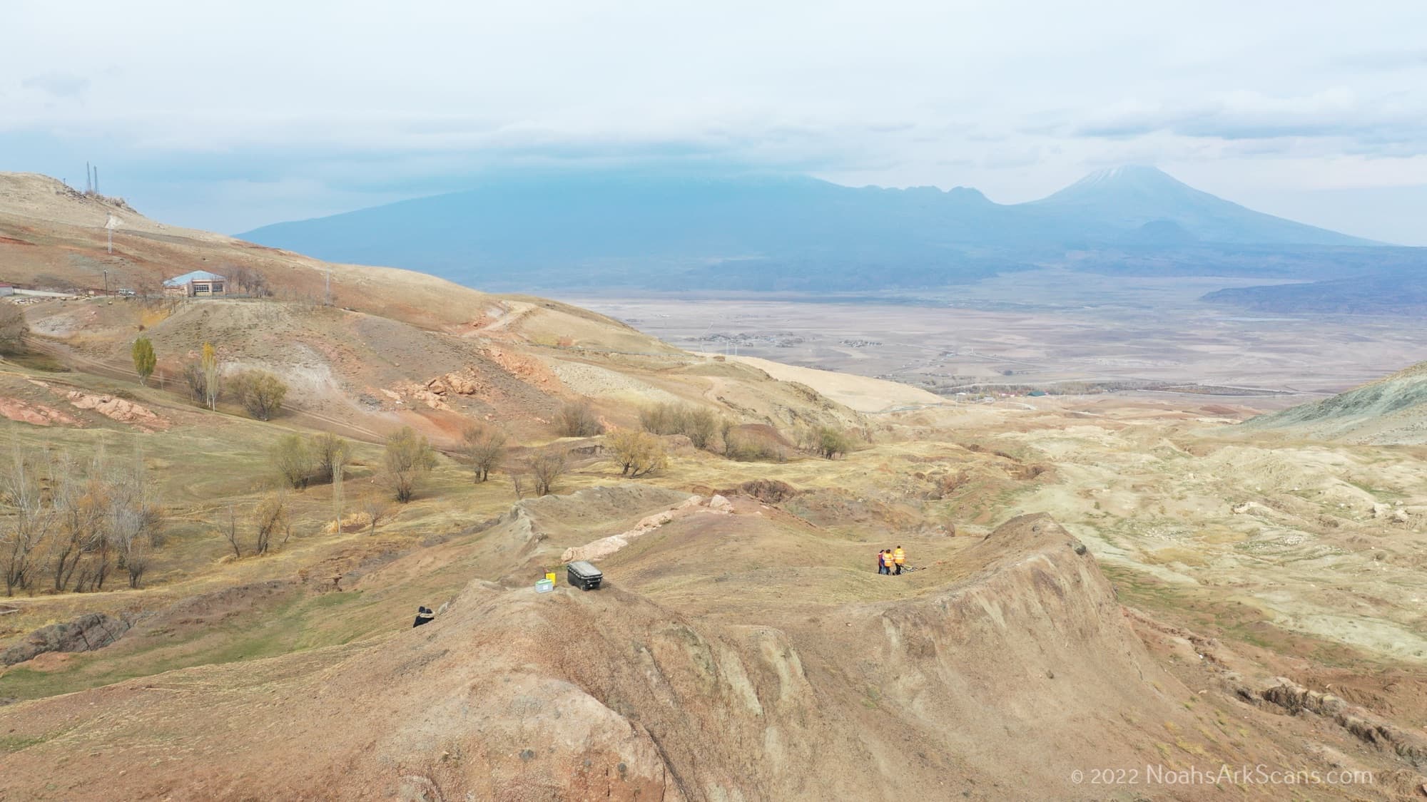 The Durupınar ark site, around 17–20 miles south of Mount Ararat