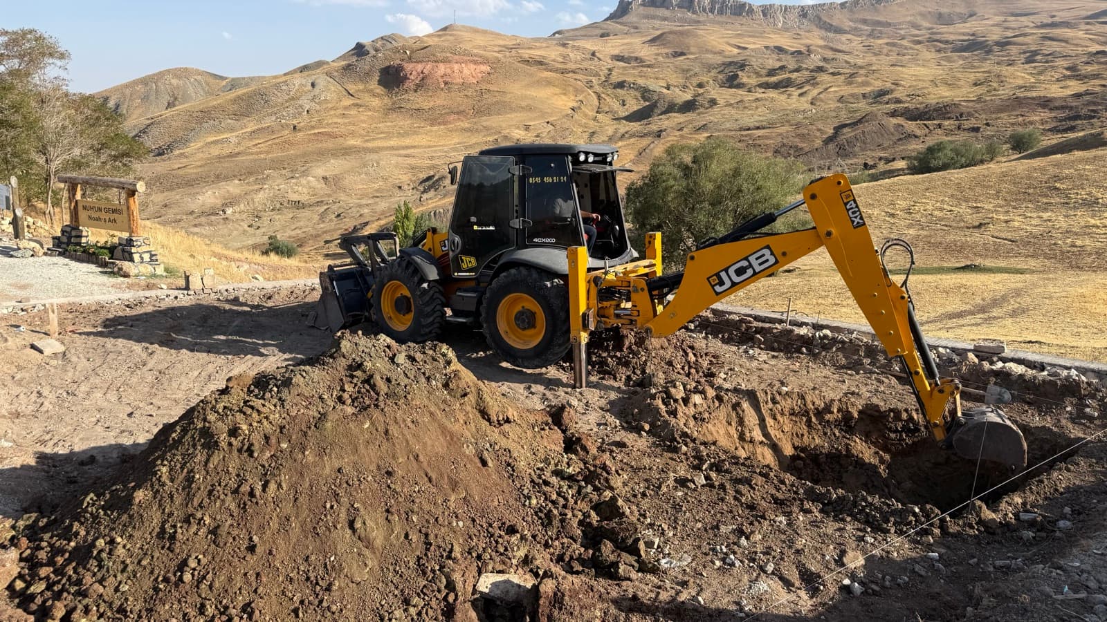 Site work underway at the Durupınar Noah's Ark site